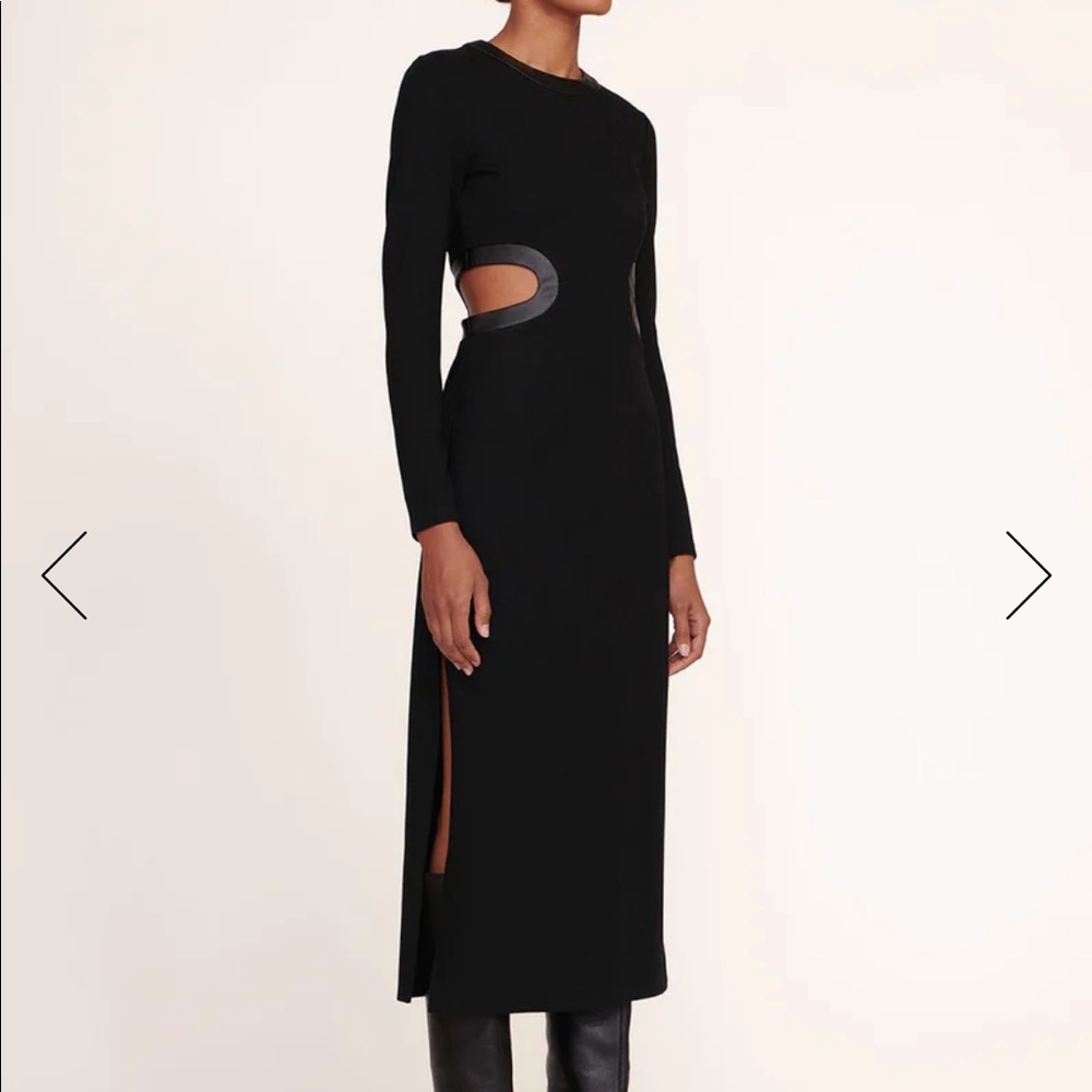 NWT STAUD Long Sleeve Dolce Cut Out Dress